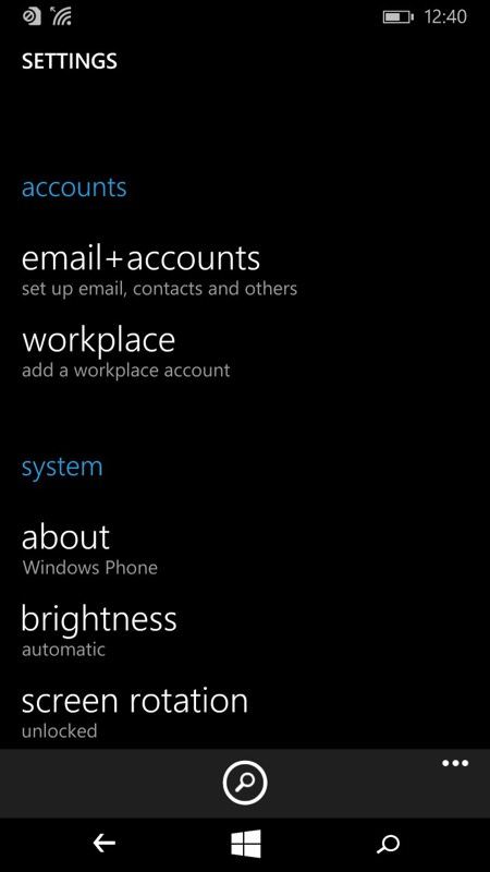 Lumia 640 XL screenshot