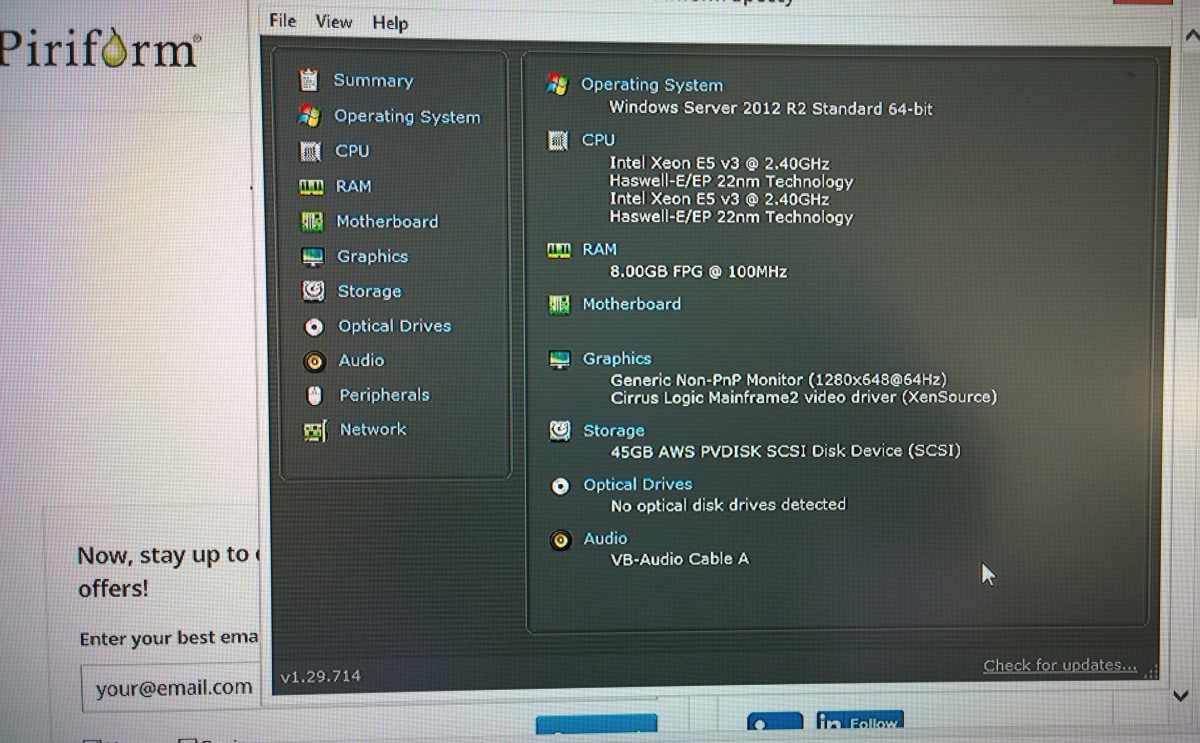 Screenshot, HP Workspace