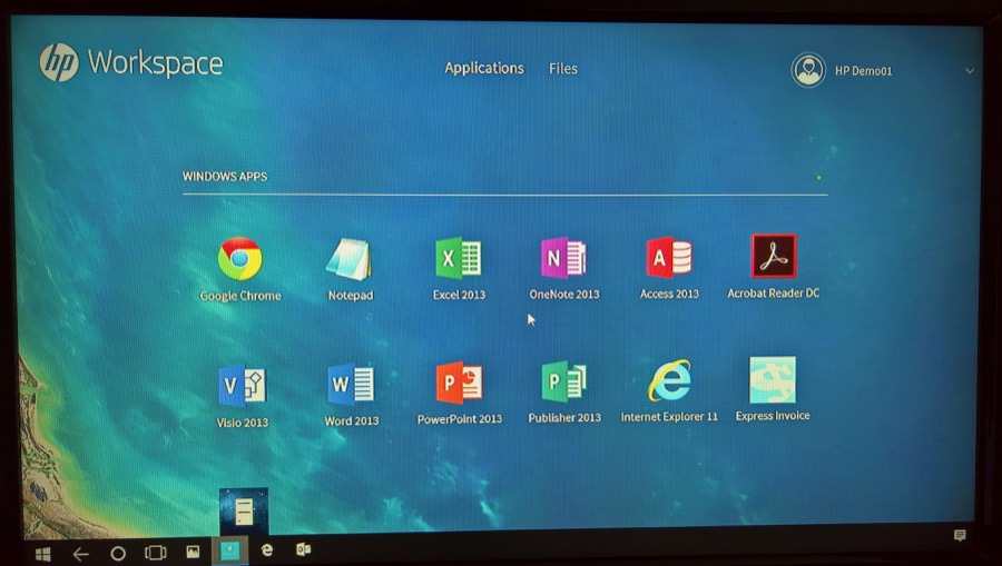 Screenshot, HP Workspace