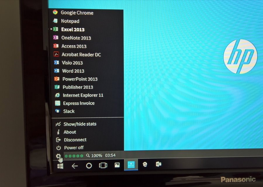 Screenshot, HP Workspace