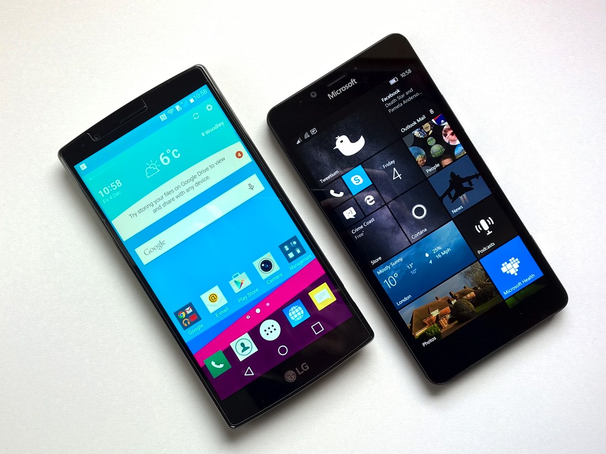LG G4 and Lumia 950