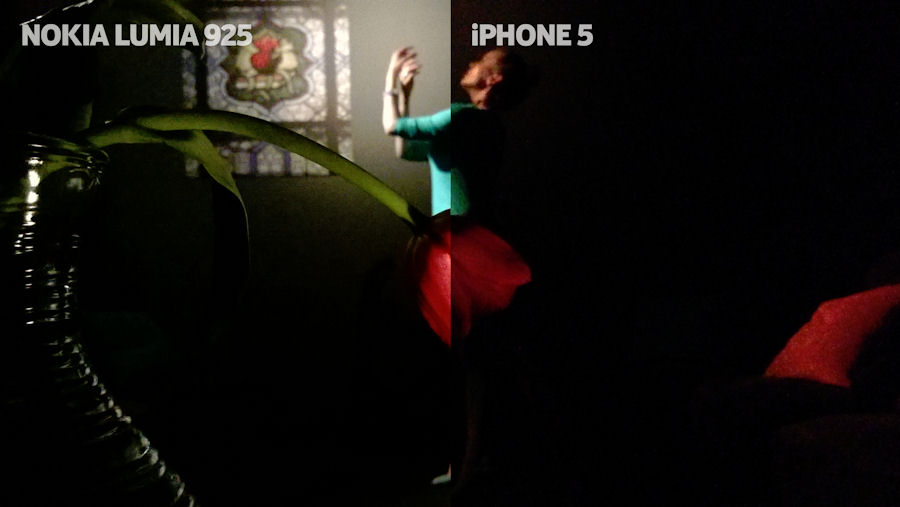 Nokia Lumia 925 low light comparison