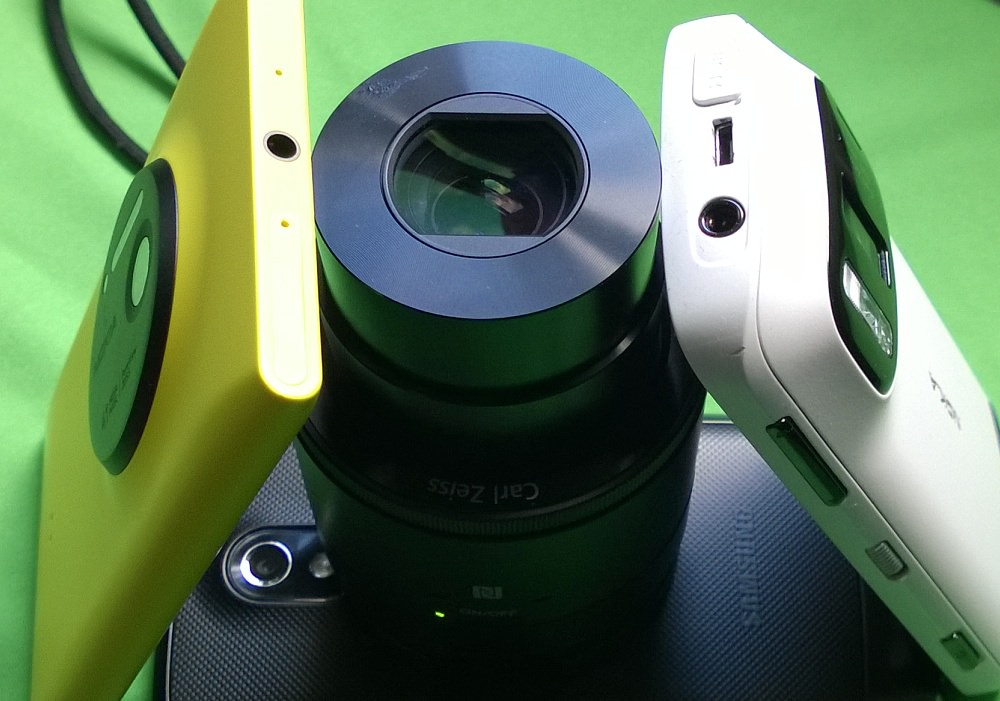 Lumia 1020, Sony QX-100 (on Galaxy Nexus) and Nokia 808