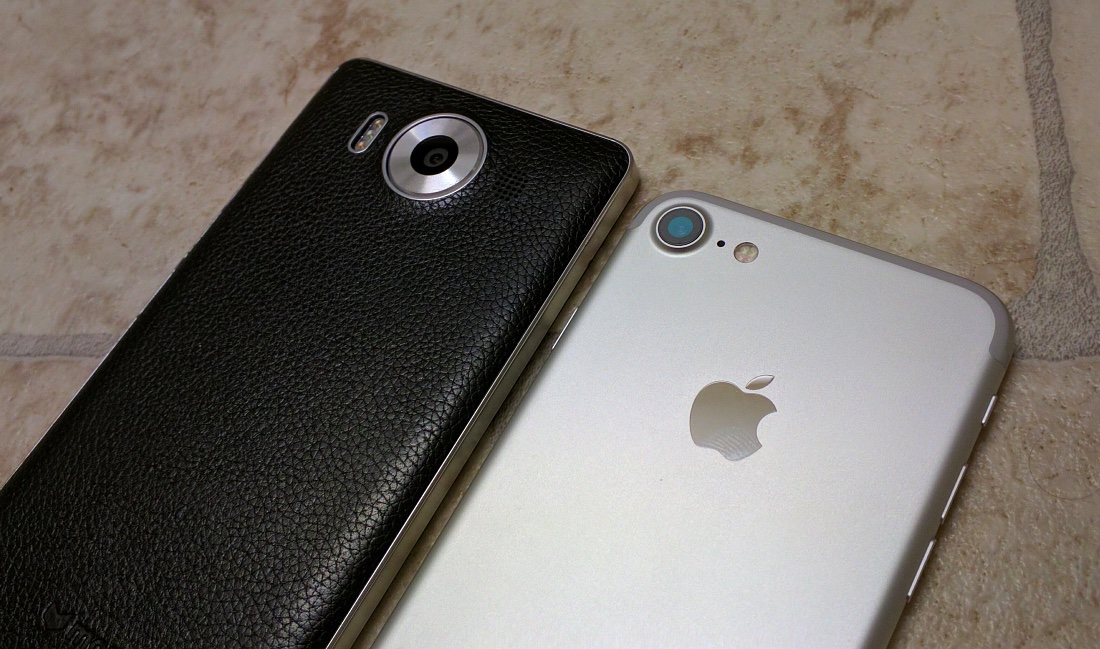Lumia 950 and iPhone 7 cameras