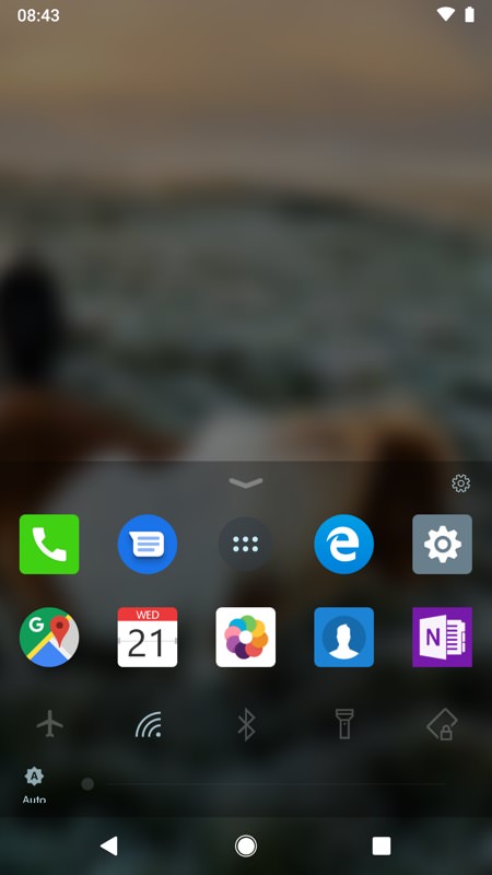 Screenshot, Microsoft Launcher 5 on Android