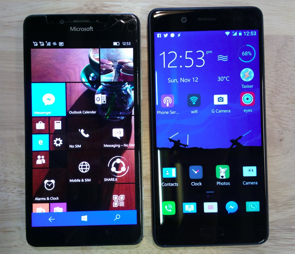 950 and Nokia 8