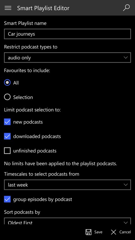 Screenshot, podcatchers